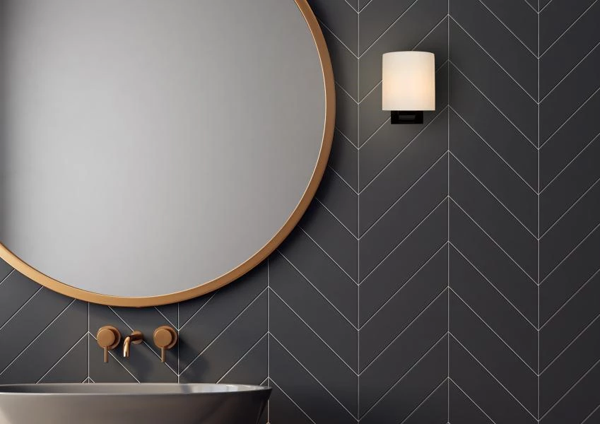 Lucide JELTE - Lámpara de pared Baño - 1xG9 - IP44 - Negro - ambiente 6